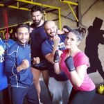 Zareen Khan Instagram - Rocky Balboa mode ON ! 👊🏼 #Repost @irfanikkhan with @repostapp. ・・・ #killer #training #session #today @bodyholics @nikitindheer @zareenkhan @nihaarkota #Inferno #Mma #Boxing #drills #conditioning #fightmode #teamBodyholics #Fitness #combined #NoPainNoGain #fitpeople #superHumans #beastmode #takenodaysoff #Grind #GamesWePLAY #FightElite #NextLevel #hardwork #noshortcuts #purepassion #TrainInsaneOrRemainTheSame 💪😈😇👊