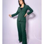 Zareen Khan Instagram – 🍀
Pantsuit by @ourlovelabel 
HMU – @tush_91
Styled by @trishadjani
📸 – @sjframes
#ZareenKhan