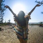 Zareen Khan Instagram – I see skies of blue and clouds of white, 
The bright blessed days, the dark sacred nights
And I think to myself
What a wonderful world 🌍❤️
#Goa #TravelWithZareen #HappyHippie #TravelDiaries #BC #BeforeCorona #Throwback #JeepBollywoodTrails #ZareenKhan
📸 – @sapannarula