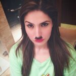 Zareen Khan Instagram - Charlie Chaplin OR Adolf Hitler ?! #OneMoustacheDifferentMen #JustForFun #ZareenKhan