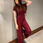 Zareen Khan Instagram - 🍒 Jumpsuit - @meraki_couture1 Jewellery - @adiaraqueenjewelry HMU - #SanaKhan Styled by @hitendrakapopara Assisted by @sameerkatariya92 #EventReady #AllThatGlitters #ZareenKhan