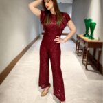 Zareen Khan Instagram - 🍒 Jumpsuit - @meraki_couture1 Jewellery - @adiaraqueenjewelry HMU - #SanaKhan Styled by @hitendrakapopara Assisted by @sameerkatariya92 #EventReady #AllThatGlitters #ZareenKhan