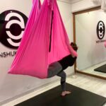 Zareen Khan Instagram - Just hanging out at @anshukayoga 🧘🏻‍♀️ #MondayMotivation #Yoga #YogaGirl #AerialYoga #FlyFit #ZareenKhan
