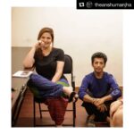 Zareen Khan Instagram - Veer & Mansi 👫 #NewBeginnings @theanshumanjha #ZareenKhan @harishvyas22 #FirstRayFilms #HBATBA @faroukhmistry #Repost @theanshumanjha ・・・ A new journey begins! Z & I... Don't judge a book by it's cover. Because preceptions can be deceptive. . @zareenkhan Such fun doing these reads. Let's make magic - the Veer & Mansi way! . . #announcingsoon #HBATBK #newfilm #actors #workshops #work #intent #noshortcuts #grateful #smallisbig #lessismore #zareenkhan #anshumanjha