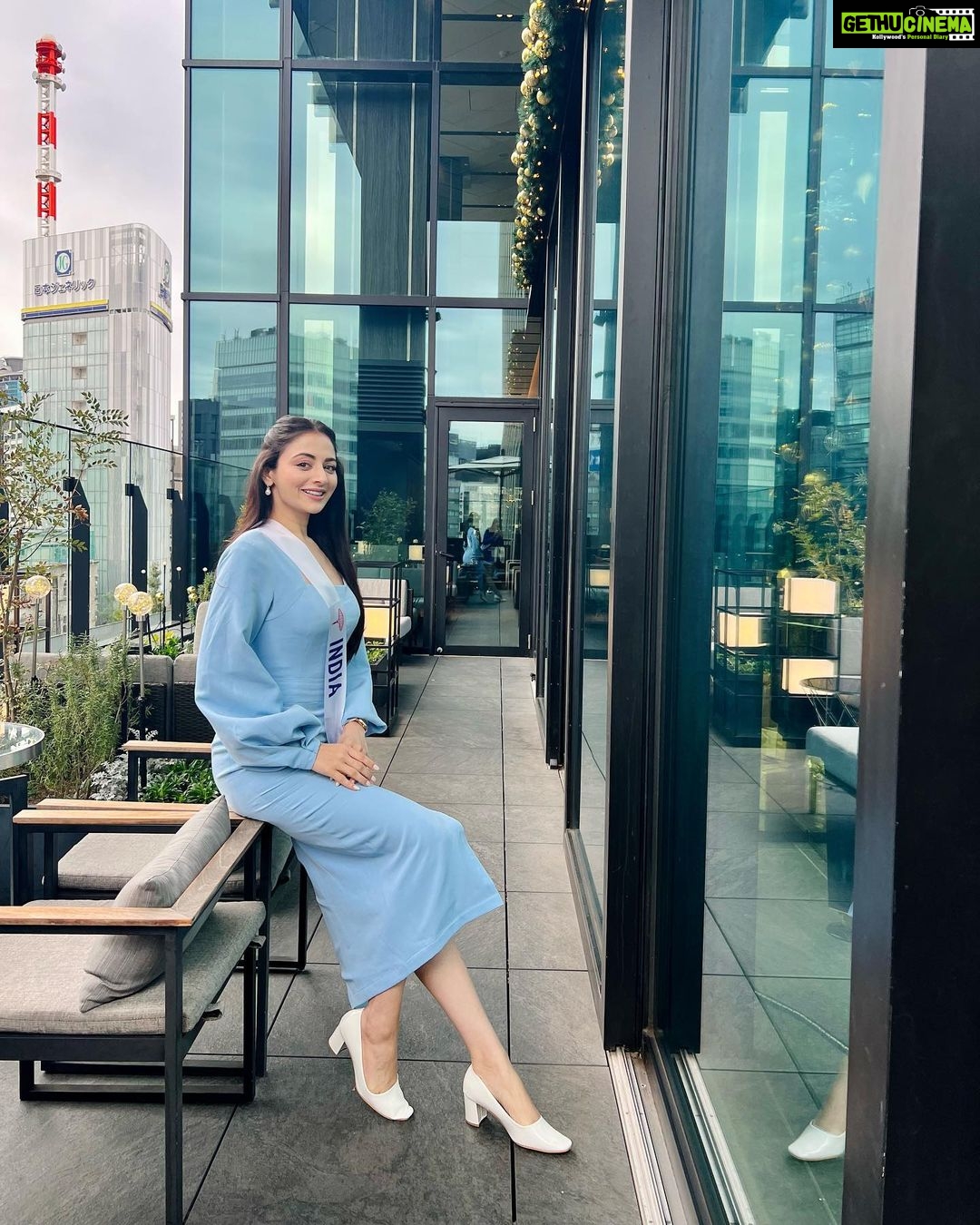 Zoya Afroz Instagram - Day 2 at Miss International 💙 Such an honour to be called INDIA 🙏🏼🇮🇳 Tokyo, Japan