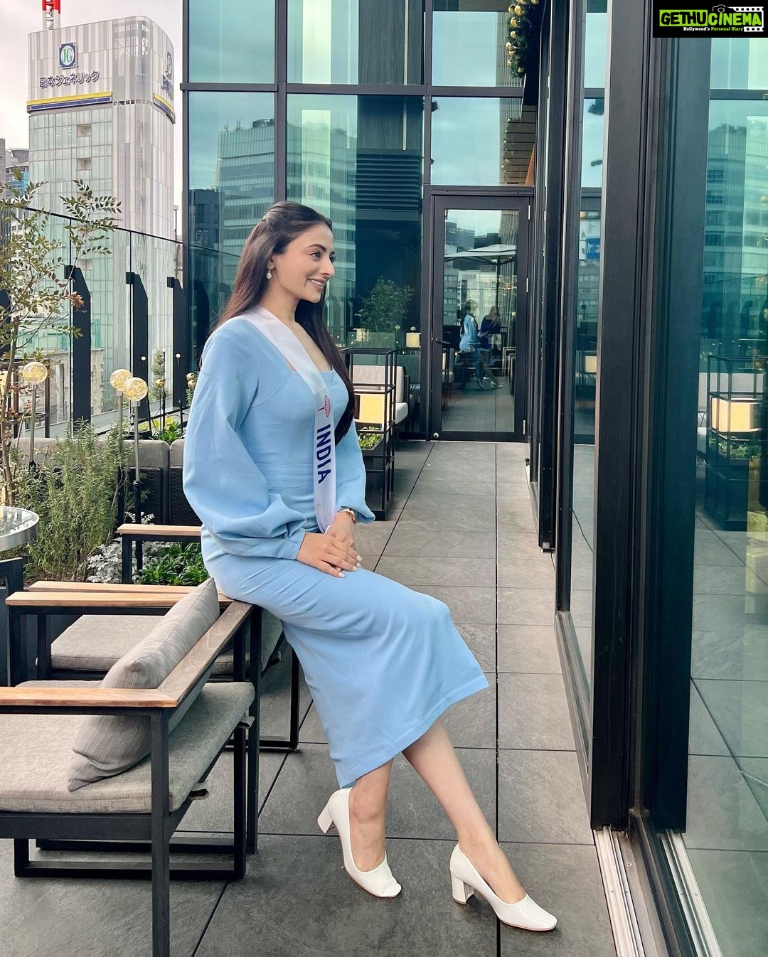 Zoya Afroz Instagram - Day 2 at Miss International 💙 Such an honour to be called INDIA 🙏🏼🇮🇳 Tokyo, Japan