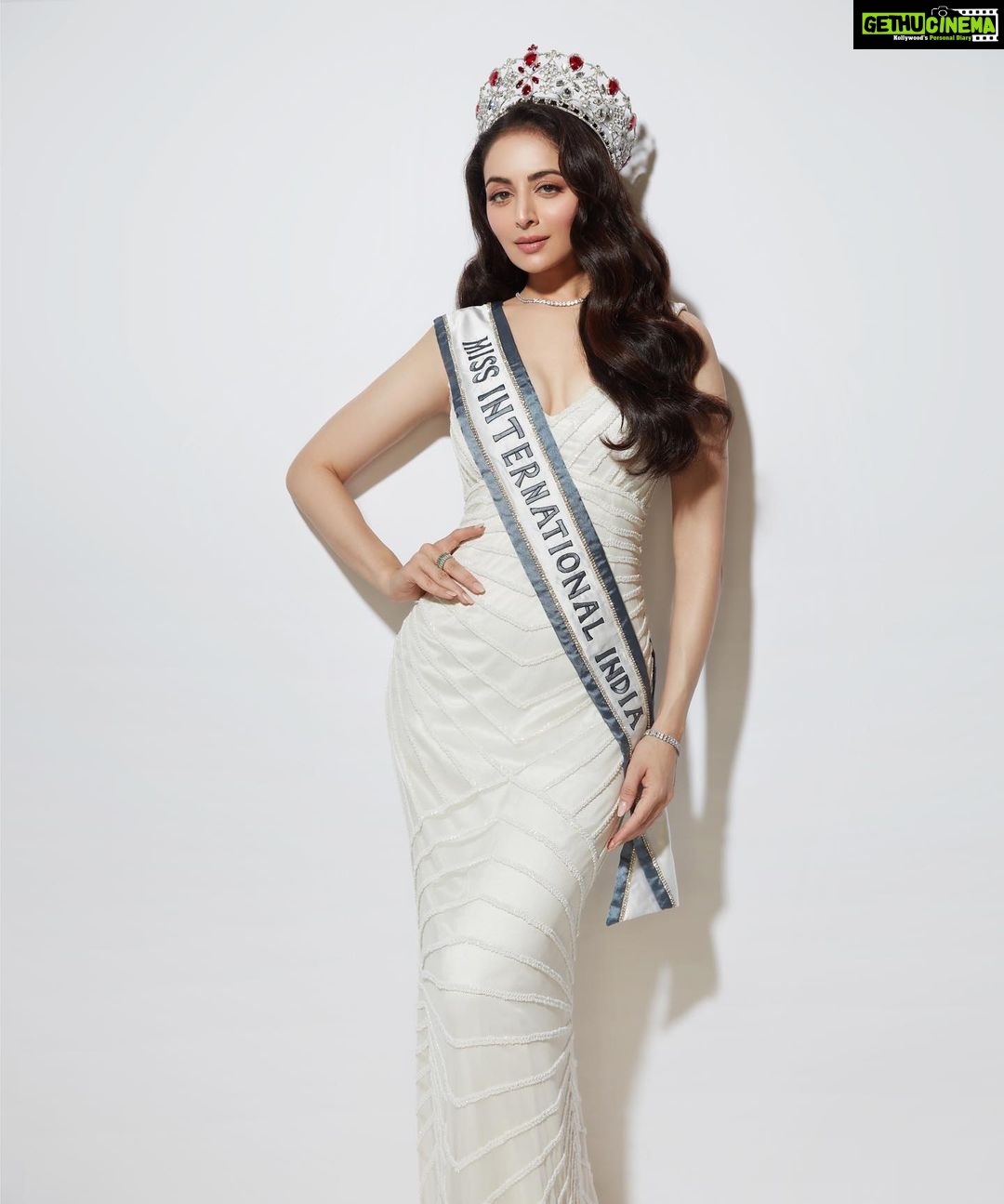 Zoya Afroz Instagram - My journey of pride, honour and responsibility as INDIA. Carrying the sash of INDIA across my chest at Miss International 2022 gives me goosebumps! This whole experience continues to be so enriching to the soul. I truly feel fulfilled π€ ββββββββββββ Photographer: @rahuljhangiani Makeup : @khusrofarzana Hair : @daksh_hairguru Outfit : @studybyjanak @vandymehra Jwellery by : @agsjewellery Styled by : @lakhanisana