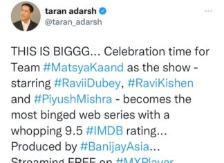 Zoya Afroz Instagram - Wow the most watched Hindi web series on digital!!! Thank you for making this the most loved, the most binge-watched, and the most highly rated Blockbuster web show! Thank you @paragnm for casting me in the show and believing ki yahi Urvashi hai, no matter what! Forever grateful to you for giving me Urvashi! ❤️ Thank you sir sir sir sir @ajaybhuyan24 for being this magnificent talent that you are while being the most chilled out director. Thank you @nameshd @oohmitvvaa @vibhaassingh Without you’ll this show wouldn’t be possible. Thank you my two pillars of strength @ravidubey2312 & @mad.mittal for being the best co-stars and undoubtedly the most fun people to hang out with. You are immensely talented and you know that! Thank you @ravikishann @officialpiyushmishra ji for your breathing performances! And finally Thank you to our audience for giving us so much love! ❤️❤️❤️❤️❤️❤️❤️❤️ In case you will be asking in the comments section: Season 2 is coming 🤫😉