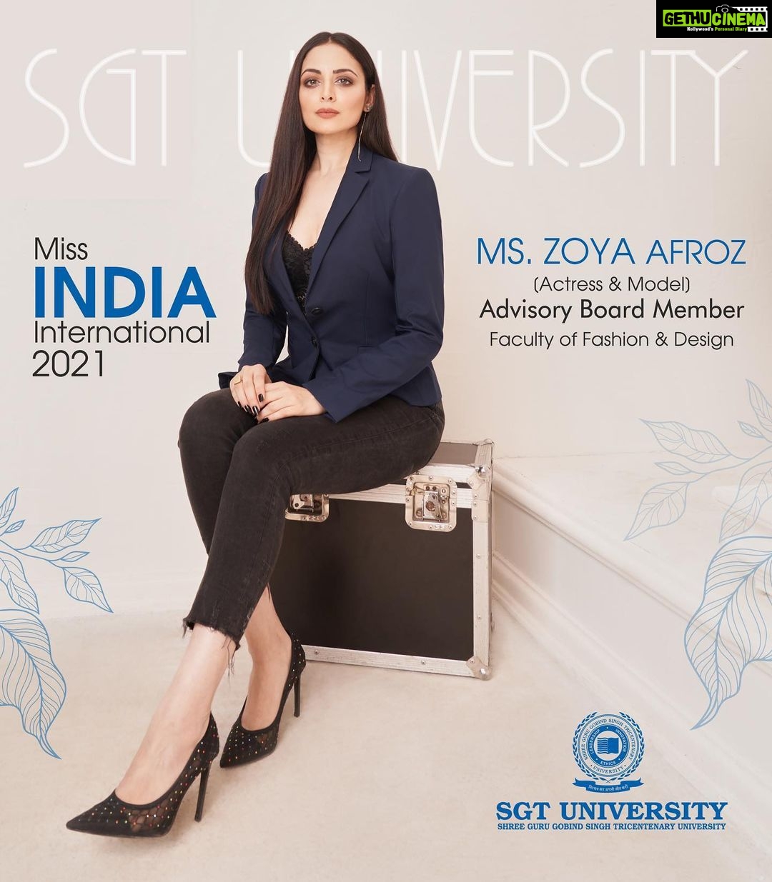 Zoya Afroz Instagram - Elated to be the Advisory Board member for SGT University. Faculty of Fashion & Design Posted @withregram • @sgtuniversity Bollywood-actress & Miss India International 2021 - Zoya Afroz needs no introduction. From winning the Miss India International 2021 to ruling our hearts with her acting prowess and breathtaking looks, the actress dons many hats, including being SGT University’s Advisory Board Member. Yes, you read that right. Bollywood diva Zoya Afroz is now an Advisory Board Member of the Faculty of Fashion & Design. @zoyaafroz #SGTUniversity #facultyoffashionanddesign #advisoryboardmember #missindiaininternational #missindiaininternational2021 @missinternationalofficial