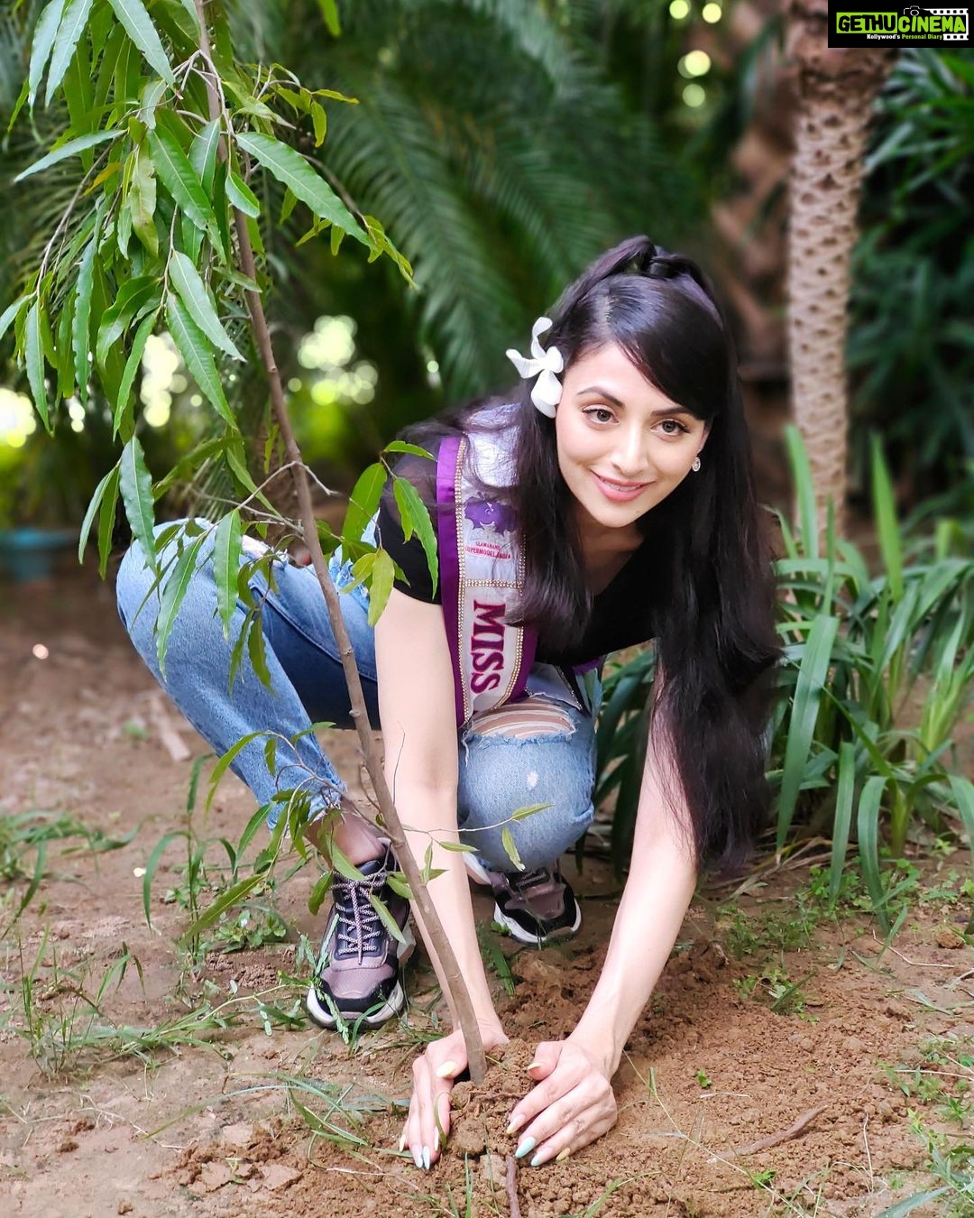 Zoya Afroz Instagram - Planted an Ashoka tree sapling for our Global Tree Planting Day — right after we shot for the cover of TMM magazine. Often times we are asked what do beauty queens do. This is exactly what we aim to do - To take actions on ground level and then share it with others. And hopefully inspire you in any little way that we can! I have taken a pledge to plant a tree. And I would encourage you to do the same - to make our earth greener and a cleaner environment. We have to Act Now for An Equitable and Sustainable World On 21st September, tree plantation was done in over 100 countries. These Trees that we planted will be included as a part of big campaign by Act Now and Environment Online – Global networks for climate action, environmental awareness, sustainability and peace. Big thank you to @glamanandsupermodelindia team and @rajivkshrivastava sir for giving us a helping hand every time! #peaceday #generationrestoration #enotreeplanting #enoprogramme #actnoworgin @actnoworgin @enoprogramme #pageantsisters #missindiainternational2021 #missinternational @missinternationalofficial