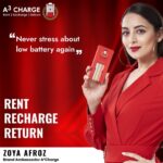 Zoya Afroz Instagram - Get ready to witness SOMETHING NEW & SOMETHING BIG with Zoya Afroz! The universal solution to all your charging problems- A3Charge Simply Rent | Recharge | Return @a3chargecom One smart charger for all your smart devices. #A3Charge #RentRechargeReturn #ZoyaAfroz #GoFullPower #PhoneBandNaihoga #RentDontRepent #A3Karo #A3Charger #PowerBankRental #PowerBankOnRent #RentalPowerBank #PowerOnTheGo #LowBatteryAnxiety #Batterylow #PortableCharger #ChargeYourPhone #SharingEconomy #AppForPhone #ChargeOnTheGo #ChargingStation #NewStation #NewVenue #partnervenue