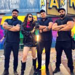 Zoya Afroz Instagram - Wonder why my crush runs away 🤷🏻‍♀ #mewhensomeonetriestoapproachme . . Styled by @harshkhullarofficial For my upcoming music video with @kulwinderbilla . P.s. these bodyguards are really sweet 😂who’s getting scared by them? In fact they were blowing bubbles on set hahaha SO CUTE!