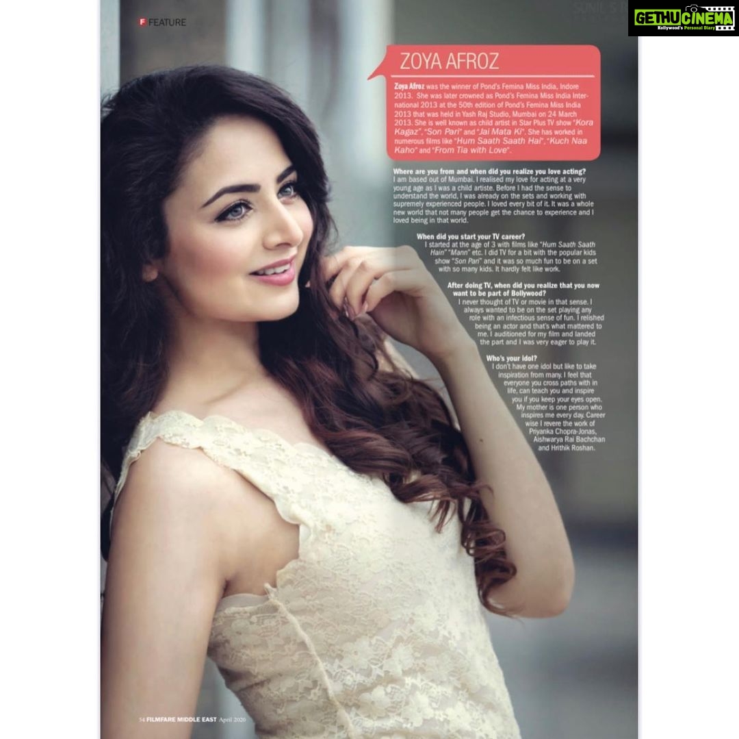 Zoya Afroz Instagram - Filmfare Middle East April 2020 ❤️ ⠀⠀⠀⠀⠀⠀ Thank you @filmfareme @filmfare @harshit_vohra1 @manjuramanan