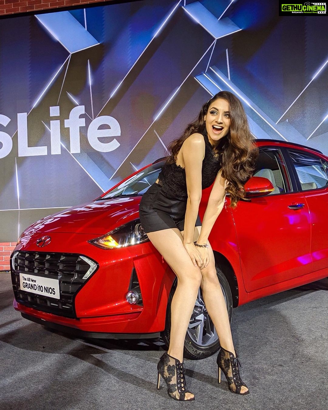 Zoya Afroz Instagram - The Grand i10 got me all excited! ❤️ Launching the all new #grandi10 Live the #NiosLife !!! @hyundaiindia @exhibitmagazine New Delhi