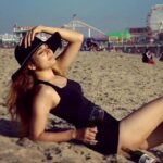 Zoya Afroz Instagram - Mom chill. We were shooting. And that’s a prop. 🤣🙈 Santa Monica Pier