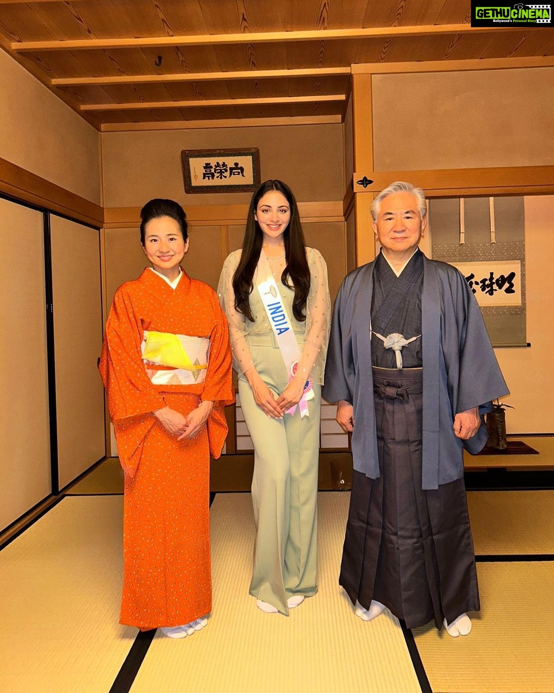 Zoya Afroz Instagram - At The Japanese tea ceremony - (茶道, sadō or chadō, lit. "the way of tea" or 茶の湯, chanoyu) is a Japanese tradition steeped in history. The green tea was prepared in a ceremonial way in a traditional tearoom with tatami floor. Beyond just serving and receiving tea, one of the main purposes of the tea ceremony is for the guests to enjoy the hospitality of the host in an atmosphere distinct from the fast pace of everyday life. I am so happy to be learning so much about the Japanese culture! @missinternationalofficial #japan #japaneseculture #tradition #teaceremony🍵 #CheerAllWomen #60thMissInternational #BeautiesForSDGs Tokyo, Japan