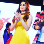Zoya Afroz Instagram - Never look back.. oh unless someone is taking your picture 😉✌🏻📸 Amazing gown by @kareenparwani And cute yellow dress by @the_sewing_company