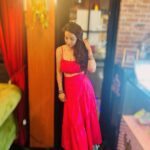 Adaa Khan, unseen, red, causual