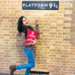 Harika Narayan Instagram - A magical way to my dream school♥️💫 . . . . . . . . #harrypotter #kingscrossstation #platform9¾ #harrypotterforever #2AMclick King’s Cross St. Pancras