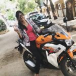 Harika Narayan Instagram - To the lady rider and the baby bike of the picture, "Where are you now!!?"