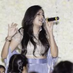 Harika Narayan Instagram – When I just forget the world and be myself  at my happy place doing what I love the most♥️ Forever grateful😇
.
.
Thanks to @passionreelsevents for capturing such beautiful moments
#singerbypassion #gratefulthankfulblessed #stagelove #forgettingtheworld #harikanarayan