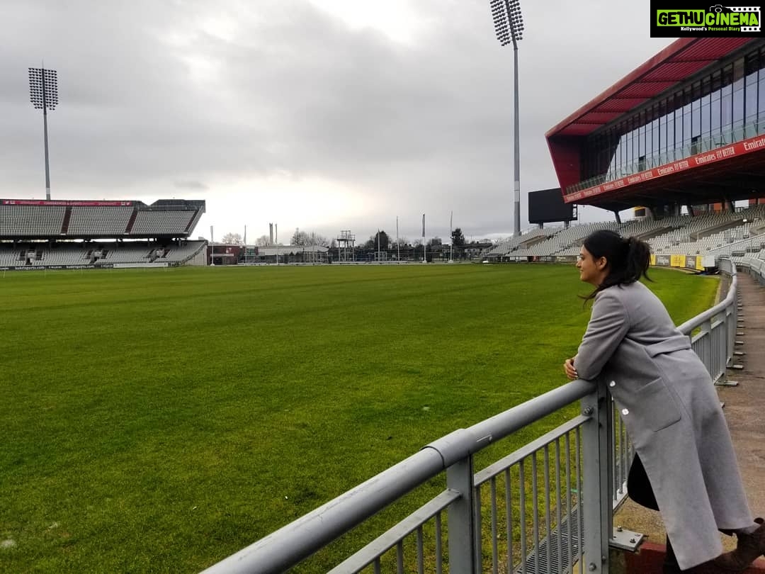 Harika Narayan Instagram - It was such a nice time visiting one of the oldest and famous International Cricket grounds🖤 Emirates Old Trafford Cricket Ground