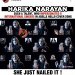 Harika Narayan Instagram - #latepost I thank you all for the love and appreciation showered on my version of Adele's Hello song. Overwhelmed with the response♥️ do watch if you haven't yet. link in bio