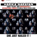 Harika Narayan Instagram – #latepost 
I thank you all for the love and appreciation showered on my version of Adele’s Hello song. Overwhelmed with the response♥️ do watch if you haven’t yet. link in bio