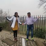 Harika Narayan Instagram - When EAST meets WEST 😀 So that's Prime Meridian, Zero of longitude which passes through Greenwich,London dividing the earth into eastern and western hemispheres where the time of World Begins. So technically, I placed myself in two different time zones ( nanoseconds kinda feels like time travel🤪) . . . . . #GMT #greenwich #royalobservatory #zerolongitude #traveltime #bestexperience #primemeridian Royal Observatory, Greenwich