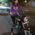 Harika Narayan Instagram - Bike riding is always fun. Roadking is more fun🤩❤ #roadking #2stroke #bikeride #happyme #lovetoride #bikergirl ✌