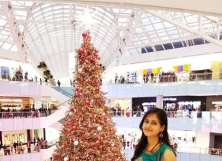Harika Narayan Instagram - Merry Christmas 🎄🎄🎄 [ meri TRADITIONAL waali Christmas 😅😜🤣] #post_show_picture #galleriamall ❤💚