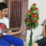 Harika Narayan Instagram - And that's the music video with my brother @yash_1th_ for the first time.😁❤ I have to realise, my lallu is no more a kid.😅 Never thought I could get a musical support from him. Thank you raaa😘❤ It has just been 3 months since he started his guitar classes and this is his first ever attempt. (PS : Forgive my mistakes too. As I didn't wanted to trouble him for another recording after his best attempt of chord strumming 🙈)