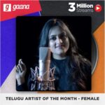 Harika Narayan Instagram – TELUGU ARTIST OF THE MONTH-FEMALE 
🤩🔥❤️🧿🥳💫💕
Woahhhh…Thank you so much @gaana ❤️