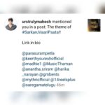 Harika Narayan Instagram – Being a hardcore fan of our very own Super Star Mahesh Babu garu, Can you imagine how it would have felt being tagged in his posts?🤩🧿💥
Going to mark this date forever😭🧿🤍💃

#sarkaruvaaripaata #svptitlesong out now🤩💥🔥❤️🧿💫
#svponmay12