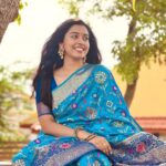 Haripriya Instagram - 💙 Pc : @kannan__ravi . . . #haripriya #haripriyasinger #summer #saree #blue