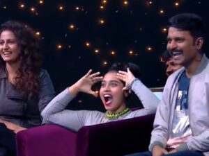 Haripriya Instagram - @premgi 🤩🤩 whateyy surprise entryy !! i was literally shook . @vijaytelevision #haripriya
