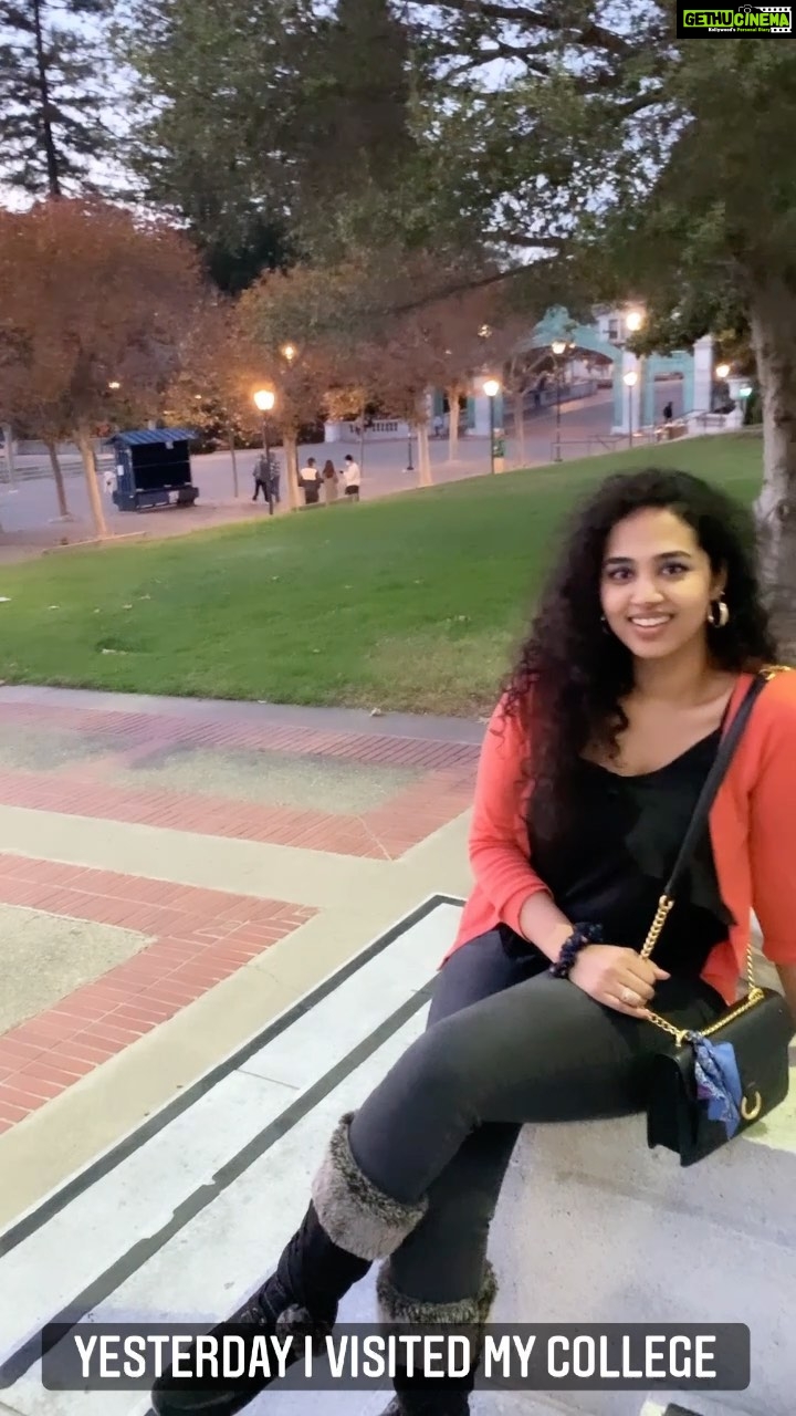 Manisha Eerabathini Instagram - this song & this place 💙💛 Thank you @neiljoshua4 for the beautiful guitars and mix! 🎸 #NaalonePongenu #SuryaSonOfKrishnan #UCBerkeley