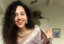 Manisha Eerabathini Instagram - I felt the Diwali fomo 🪔 #HappyBelatedDiwaliInIsolation #HowToBattleJetlag Jewelry: @sindhu_reddyofficial 😍 Saree: my mom’s old Chanderi silk piece P.S. I wanted to do this transition trend during the Navrathri series but I couldn’t so here it is 👠