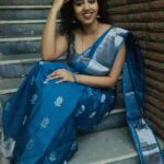 Manisha Eerabathini Instagram - When you dress up once during the quarantine & take a million pictures 🤷🏻‍♀️ 👗: @brandmandir Swipe 👉🏻 to see my pixelated pleats that I worked hard on 🙊😂 Quarantine 2021