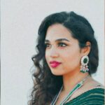Manisha Eerabathini Instagram - 🍃 Outfit by @pari.designers_ Jewelry by @petalsbyswathi Carnatic Unholy Remix Audio by @adityara0 🙌🏻