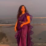 Manisha Eerabathini Instagram - This saree + this audio ❤️ Saree by @aariah_by_sabbineni Jewelry by @petalsbyswathi Nails by @amaviindia Goa