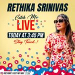 Rethika Srinivas Instagram – Catch me live on my birthday at 3.45 🎂

#BirthdayLive