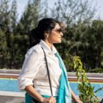 Rethika Srinivas Instagram – White and blue!. Their beauty is absolute and in perfect harmony 🤍💙✨

#recentphotoshoot 

Photo @nvn_photography446 
Styled by @styleupramyasekar @ramya_sekar_design_studio @velvetstories_ 
Hair and Make up @nirmala.jansi 
Location @casuarina_bay 

———
#style #newphotoshoot #trending #closeup #fashion #rethikasrinivas #rethikasjustmyway #instafamily #expression #positivevibes #chennai #moodygrams #sareedraping #vintagecamera #shirt #attitude #positivity #greens #exclusive #timeless #instagood #instafamous #workaholic #actress #blue #white #shades #traditional #indowestern Casuarina Bay