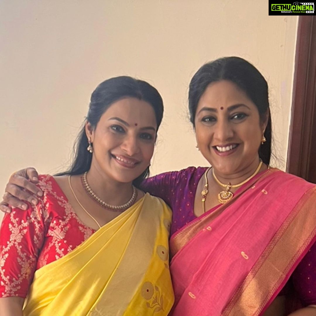 Rethika Srinivas Instagram - How wonderful it is to shoot with Rohini mam and all my friends !