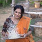 Rethika Srinivas Instagram - Remembering those good old traditional ways of husking rice. It reminds me of all the strong ladies I’ve seen growing. Just a window to my past and the values I carry forward with each tradition I still and will follow. #aadi auspicious month blessings 🌻✨ #recentphotoshoot Photo @nvn_photography446 Styled by @styleupramyasekar @ramya_sekar_design_studio @velvetstories_ Hair and Make up @nirmala.jansi Location @casuarina_bay ——— #simplicity #newphotoshoot #trending #closeup #arasipodaikrathu #rethikasrinivas #rethikasjustmyway #instafamily #expression #positivevibes #chennai #oldisgold #turmeric #husking #traditionalvalues #positivity #greens #exclusive #timeless #instagood #instafamous #women #actress #yellow #festivewear #rice #aadimasam #traditional Casuarina Bay