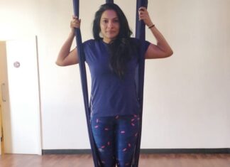 Rethika Srinivas Instagram - Aerial yoga
