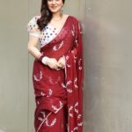 Shraddha Arya, saree, actres, red dress