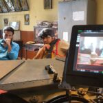 Aadarsh Balakrishna Instagram - On set with this mad brilliant actor @shrikanthiyyangar, the night after a conversation about acting and it's intricacies. Fortunate to have met and learnt from so many along the way. And the journey has only just begun. #cinema #acting #craft Madanapalle