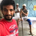 Aadarsh Balakrishna Instagram - The show must go on...they said. On sets with my director @gavireddy_sreenu