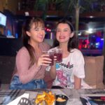 Aalisha Panwar Instagram – Here’s to catching up after a long time plus the madness .. .. cheers., 🍻😅👯♀️ @sakshisharma68